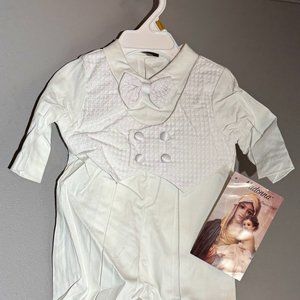 Edgehill Collection Madonna Baptism Christening Boy Outfit onsie 0/3 Months NWT